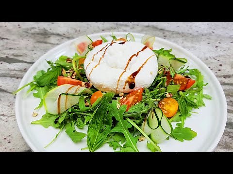 Wie man Burrata Käse zu Hause macht. Köstliches 2 Zutaten Mozzarella Burrata Rezept