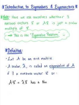 Introduction to Eigenvalues and Eigenvectors