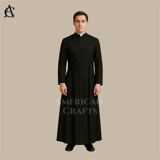 Black Cassock for Priests | Clergy Robe | Handmade Catholic Cassock | Traditional Robe | Liturgical Vestment | Custom Tailored Cassock - Etsy