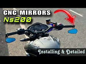 CNC Bar End Mirrors Installed In Ns200 | New Look😍 | Universal For All Bikes...