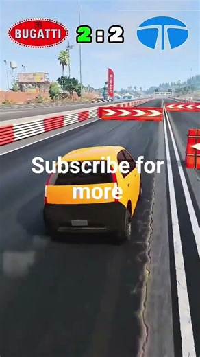 tata Nano vs Bugatti #beamngdrive #viralshort #gta