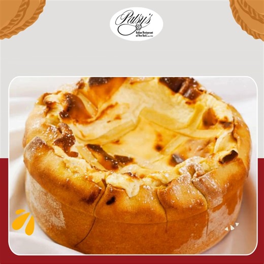 A delicate blend of ricotta, wheat berries, and citrus — our Pastiera Napolitana is the perfect finish to your Italian feast. 🍰💛 #patsysitalianrestaurant #pastieranapolitana #italiandesserts #sweetending #nyceats #patsysmoments | Patsy's Italian Restaurant