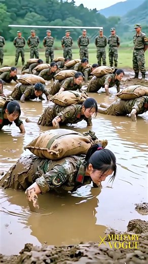 💪 Fearless Army Girls in Extreme Training 🔥 #shorts#HardTraining #militarypower