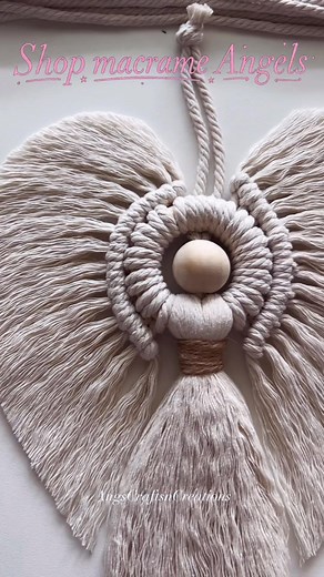 Grab this stunning macrame Angel for you Christmas tree or holiday decor. These Angels make such a beautiful gift to give as well. You can grab it on my Etsy shop today https://angscraftsncreations.etsy.com/listing/1349848169 #macrame #macrameangel #macramedecor | AngscraftsnCreations Macrame