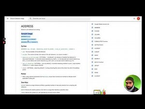 How to use Google Sheet Address Formula