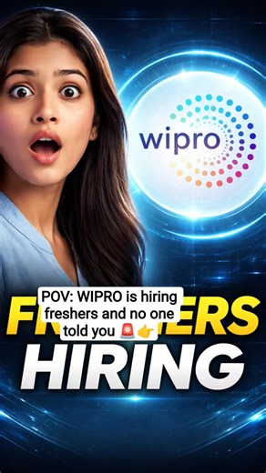 WIPRO Hiring Freshers 😱 Apply Before It’s Too Late 🚨 #fresherjobs #jobalert #fresherhiring #jobs