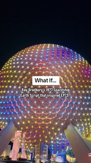 I’ll be honest, I never really fully understood Epcot until I read author Ray Bradbury’s “Man and his Spaceship Earth” script from 1977. It is what the Imagineeers at WED used to outline all of Future World and Epcot Center as a concept. This is only a very small portion of the script, though, it is actually 23 pages long and was much too complicated for the Imagineers to use for the actual ride. Instead, they cherry-picked pieces of it to cobble together the original script for Spaceship Earth.