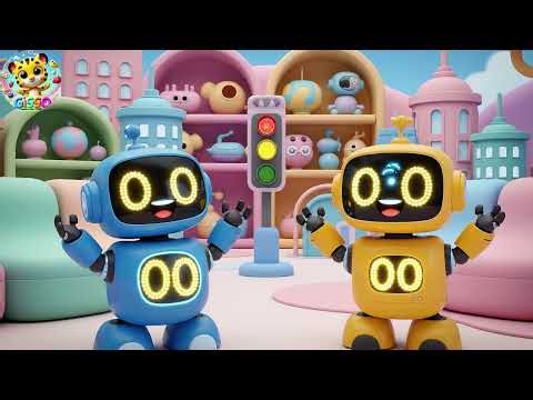 Five Little Robots Beep Beep Beep 🤖 | Nursery Rhymes for Kids | Baby Songs & Toddler Learning