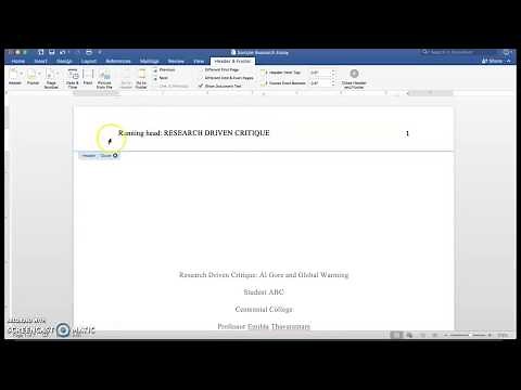 Research Paper Format APA Style