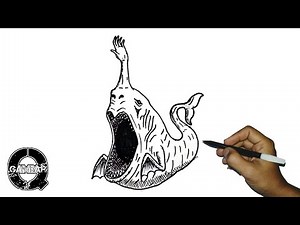 How to Draw a Deep Sea Horror Fusion - Bloop + Sea Hand Monster = ?