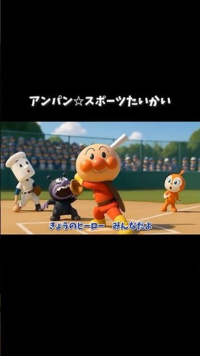 アンパン☆スポーツたいかい⚽🏀Anpan☆Sports Day Song#アンパンマン#アンパンマンの歌#スポーツ#運動会#キッズソング#kidsmusic#youtubekids #shorts