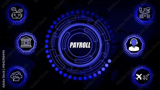Payroll System Interface Animation | Employee Compensation Workflow Loop, Wage Processing Insight, Corporate Payment Structure & Financial Distribution Visualization