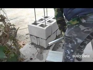 COMO HACER COLUMNA CON BLOQUES BLOCKS🎥 DE HORMIGON O CONCRETO (PASO A PASO)PILAR©