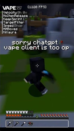 chatgpt convince me to stop hacking on minecraft 💔💔 #shorts #minecraft #bedwars #fyp #viral #hypixel