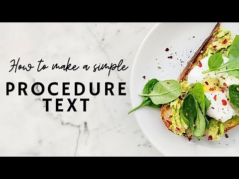 How to Make a simple procedure text? | Function, Generic Structure, Language Features and Example