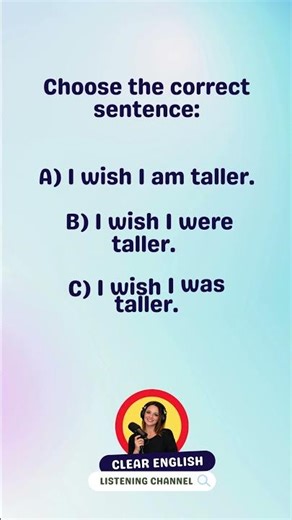 English Quiz: “I Wish…” – Which Sentence Is Correct? 🤔 #englishpracticequiz
