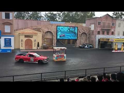 Amazing Car Racing show-Hollywood Stunt Driver 2- at MovieWorld, Gold Coast, QLD, Australia #driving