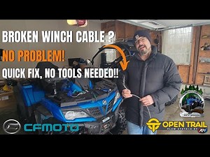How to Repair a Broken Plow Winch Cable Fast / No Tools Needed!