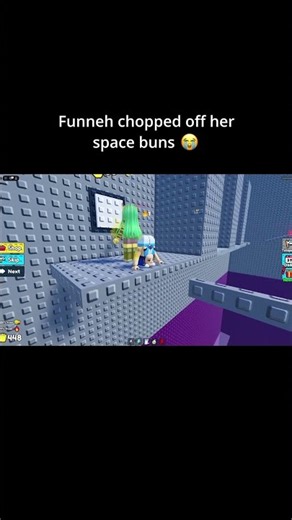 Funneh CHOPPED OFF her space buns 😭 #itsfunneh #krew #roblox