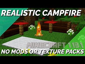How to Make a Campfire in Minecraft THAT LOOKS REAL | Minecraft Building Tutorial with Avomance