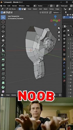 Blender Noob vs PRO: Cut Any Object in Half in Seconds! 🔥 | #blender #tutorial #blendertutorial