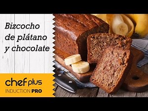 Bizcocho de plátano y chocolate | Recetas robot cocina Chef Plus Induction Pro