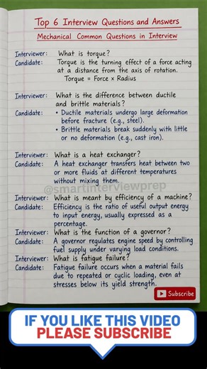 🏆 Top 6 Mechanical Engineering Interview Q&A (How to ANSWER COMMON Mechanical Interview Questions!)