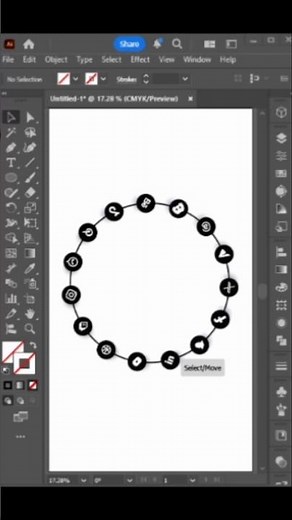 Object on Path Tool in Adobe Illustrator #illustratortips #graphicdesign
