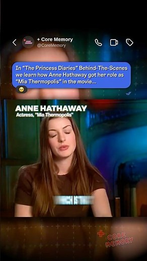 How Anne Hathaway Really Got Cast in Princess Diaries 🤯 #shorts