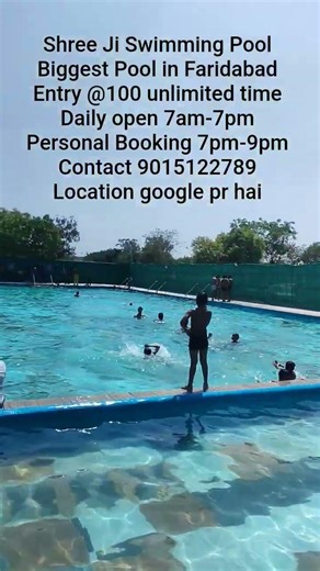 Shree ji Swimming Pool Biggest Pool in Faridabad#swimmingpool #swimming #viral #waterpark #trending