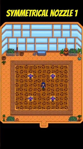 3 iridium sprinkler layouts with pressure nozzles for the greenhouse in Stardew Valley