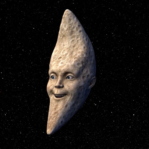 "Lunardo" Moon Face and Tintin rocket!
