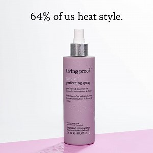 64% of us heat style. But blow drying and flat ironing leads to damage (and rougher strands). Restore Perfecting Spray: ️Shields your hair from damage ✨Adds lasting benefits to keep hair soft + smooth ❤️ Unlike silicone-based formulas, doesn’t weigh hair down | Living Proof | Facebook