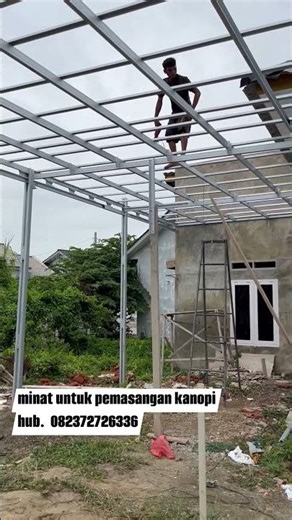 #installation of a light steel garage roof#installation #sorotan