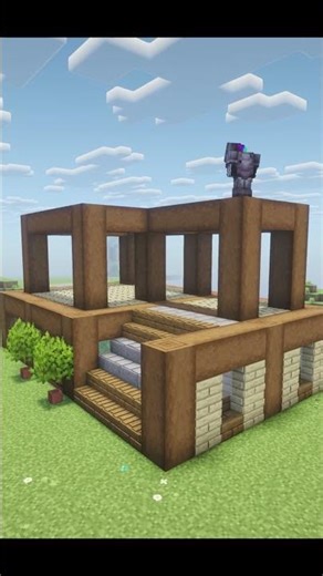 Simple Minecraft Survival House 🍃 #gaming #minecrafttutorial #minecraftsurvival #build