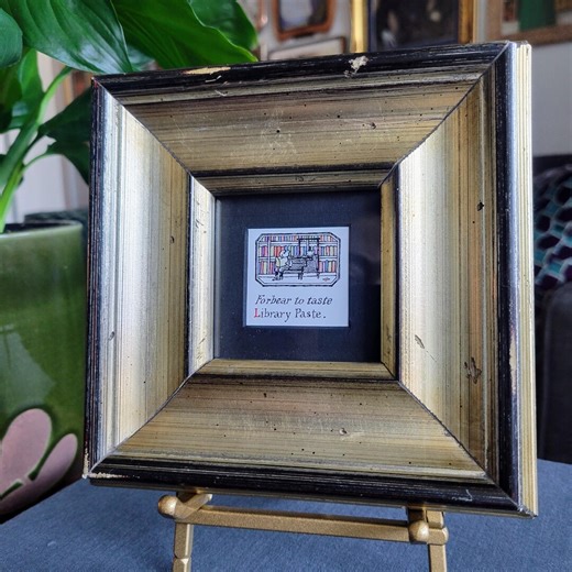 Small Edward Gorey Art in Vintage Distressed Gold Wood Frame - Etsy