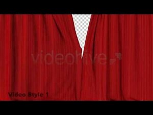Red Curtains Opening with Alpha Channel