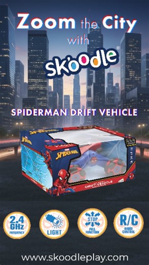 Unleash superhero speed with Skoodle’s Spider-Man Remote Control Car!💫 Built for quick turns, smooth control, and non-stop action, it brings Marvel excitement to every playtime. Watch your little hero zoom, race, and save the day. One epic ride at a time!🏎💨✨️ #Skoodle #SkoodleFun #remotecontrolcar #fun #playtime #gifting #racecars #spiderman #explorepage #foryou #reelspage | Skoodle
