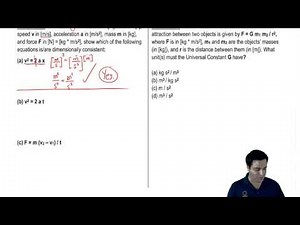 Physics Dimensional Analysis