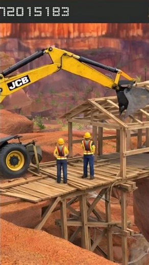 New Bridge Construction With JCB #fs18 #viralshort #newshort #trendingshort #gamingshort #short