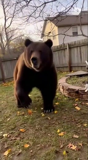 Dog Faces Off With Giant Bear In Backyard!
