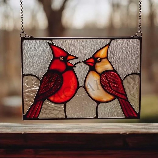 Stained Glass Cardinal pattern