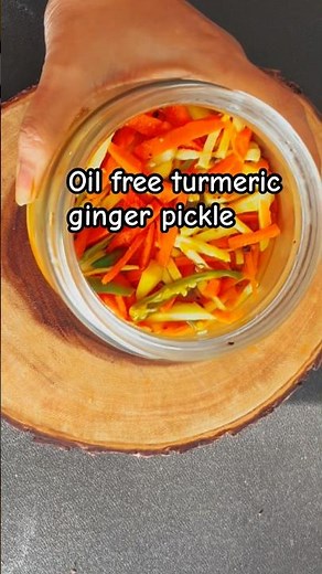 Oil free turmeric ginger pickle #recipe #pickle #turmericpickle