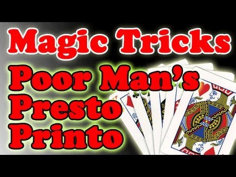 Poor man's Presto Printo routine features expert card manipulation