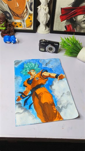 Goku #water #colour 🔥😱 #youtubeshorts #viral