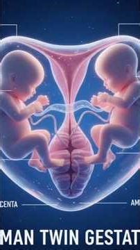 Human twins gestation.How twins move inside the womb? 3D anatomy transparent style