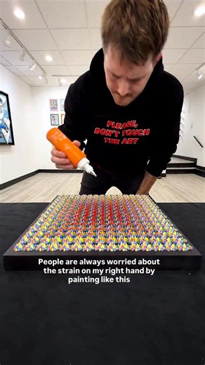 Very human 3D printer of me… . . . #artistprocess #paintingtechniques #acrylicart #colorfulpainting | Zach Frank