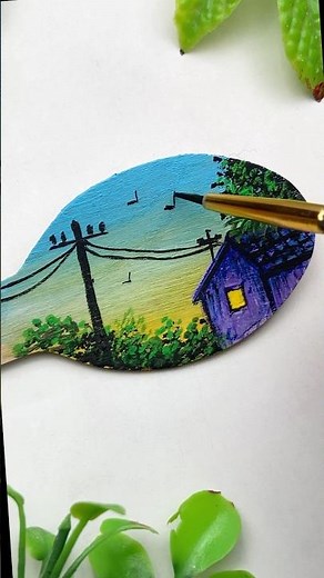 Easy art and craft hacks | DIY wooden spoon painting ideas | painting on a wooden spoon #art 🏡