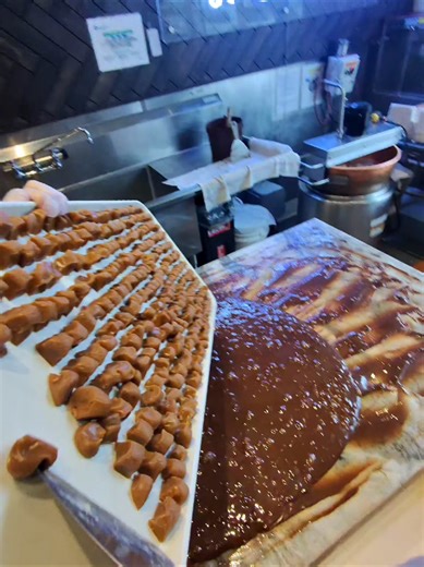 Turtle Fudge is caramel, and pecans mixed in a chocolate fudge 🍫😋 #chocolate #treats #treatyourself #foodie #pov