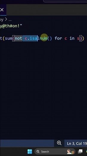 Count special characters in string #coding #python #programming